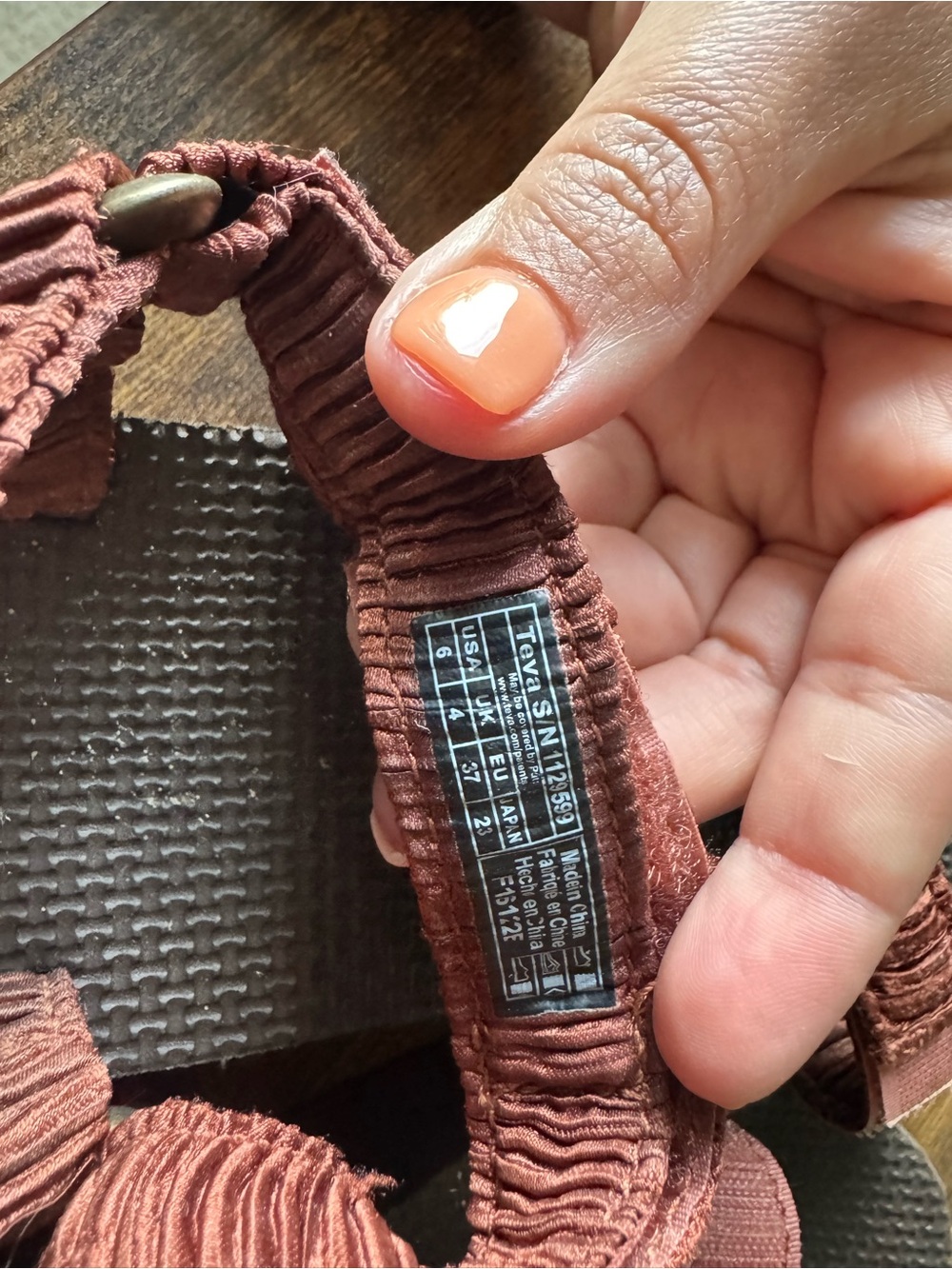 Teva Rust Brown Adjustable Strap Sandals - Picture 4 of 4